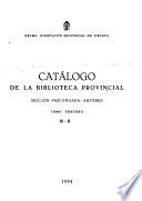 Catálogo de la Biblioteca Provincial : sección vascongada, autores