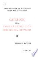 Catálogo de la primera Exposición Bibliográfica Cervantina