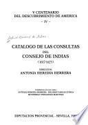 Catálogo de las consultas del Consejo de Indias: 1617-1625