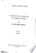 Catálogo de las consultas del Consejo de Indias ...
