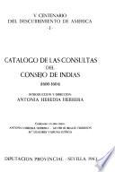 Catálogo de las consultas del Consejo de Indias