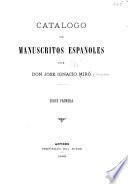 Catalogo de manuscritos españoles