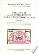 Catálogo de manuscritos hebreos de la comunidad de Madrid