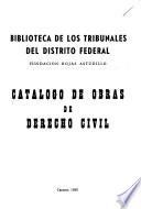 Catálogo de obras de derecho civil