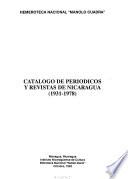 Catálogo de periódicos y revistas de Nicaragua (1931-1978)