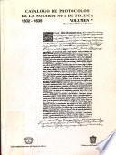 Catálogo de protocolos de la notaría no. 1 Toluca: 1602-1635