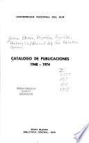 Catálogo de publicaciones, 1948-1974