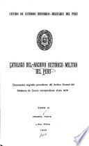 Catálogo del Archivo Histórico-Militar del Perú