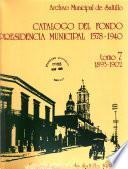 Catálogo del fondo presidencia municipal