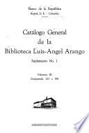 Catálogo general de la Biblioteca Luis-Angel Arango: Comprende: 333 a 398