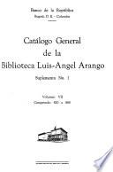 Catálogo general de la Biblioteca Luis-Angel Arango: Comprende: 820 a 868