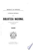 Catalogo metodico de la Biblioteca nacional, seguido de un índice alfabético de autores y otro de materias