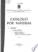 Catálogo por materias ...