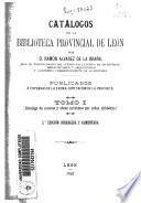 Catálogos de la Biblioteca Provincial de León