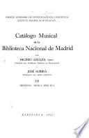 Catálogos de la música antigua conservada en España