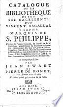 Catalogue de la bibliothèque de feu Don Vincent Bacallas y Sanna marquis de S. Philippe