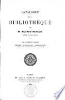 Catalogue de la bibliothèque de M. Ricardo Heredia