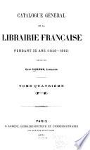 Catalogue général de la librairie française
