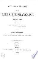 Catalogue général de la librairie française