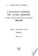 Catalogue général des livres imprimés