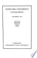 Catalogue - Harvard University