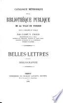 Catalogue méthodique de la bibliothèque publique de la ville de Verdun