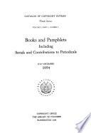 Catalogue of Copyright Entries