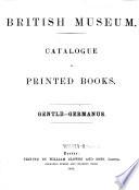 Catalogue of Printed Books