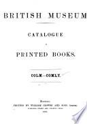 Catalogue of Printed Books
