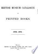 Catalogue of Printed Books