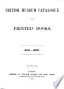 Catalogue of Printed Books