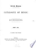 Catalogue of (printed) music. Music. Accessions, pt.[1]-94
