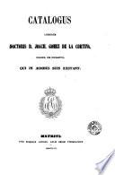 Catalogus librorum doctoris D. Joach. Gomez de la Cortina, march. de Morante, qui in aedibus suis exstant, 4