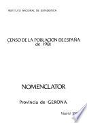 Censo de la población de España de 1981: Provincia de Gerona