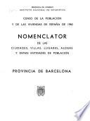 Censo de la población y de las viviendas de España de 1960