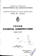 Censo nacional agropecuario, año 1937: Ganaderia