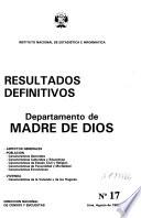 Censos nacionales 1993, IX de población, IV de vivienda: Madre de Dios (1 v.)