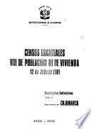 Censos nacionales, VIII de población--III de vivienda, 12 de julio de 1981: Departamento de Cajamarca (2 v.)
