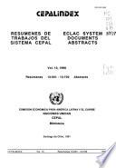 Cepalindex, resúmenes de trabajos del sistema CEPAL