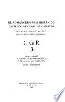CGR, catálogo general del romancero