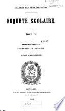 Chambre des représentants. Enquête scolaire