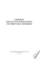 Choosing the Nuclear Power Option
