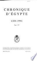 Chronique d'Égypte
