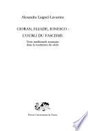 Cioran, Eliade, Ionesco