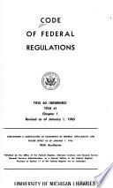 Code of Federal Regulations