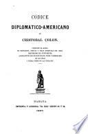 Códice diplomático-americano de Cristobal Colon