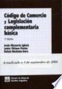Código de comercio y legislación complementaria básica