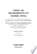 Código de procedimientos en materia penal