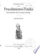Código de procedimientos penales del estado de San Luis Potosí