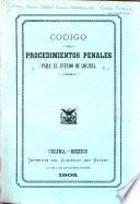 Código de procedimientos penales para el estado de Colima